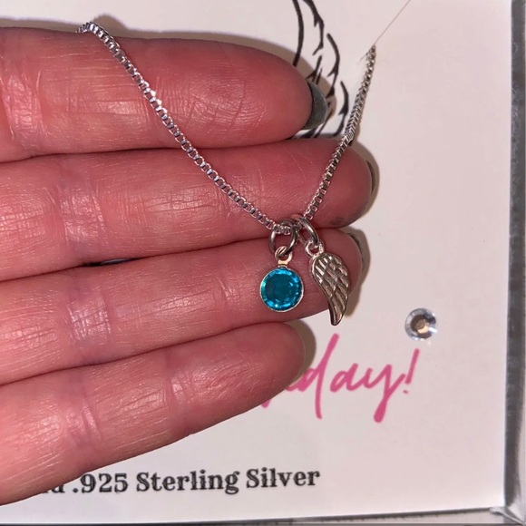 - Angel Wing Birthday Charm • Birthstone Nec… - Picture 8 of 11